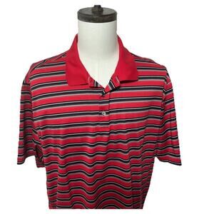Nike Tiger Woods Shirt Mens XXL Red Dri Fit Short Sleeve Performance Golf Polo